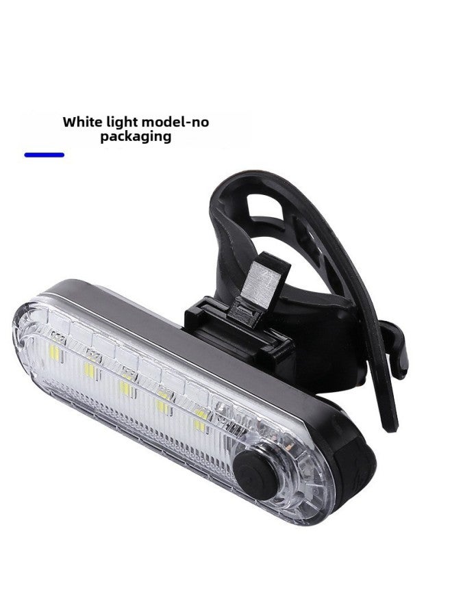 Led Night Riding Bicycle Bright Tail Light USB Rechargeable Mountain Bike Riding Warning Light Outdoor Car Tail Light Wholesale-color:opp Packaging White - Image 1