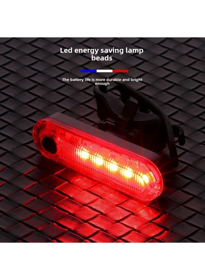 Led Night Riding Bicycle Bright Tail Light USB Rechargeable Mountain Bike Riding Warning Light Outdoor Car Tail Light Wholesale-color:opp Packaging White - Image 5