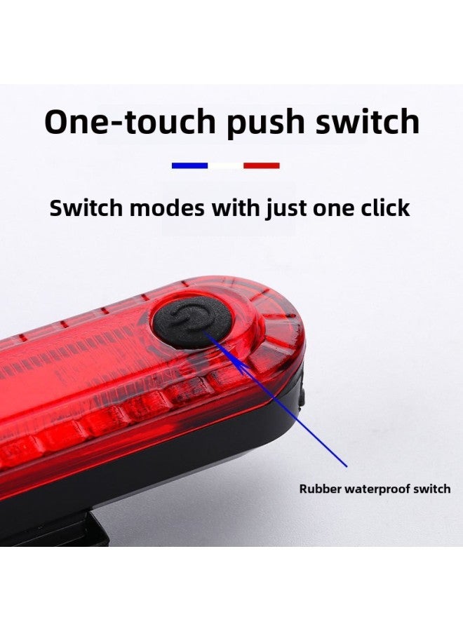 Led Night Riding Bicycle Bright Tail Light USB Rechargeable Mountain Bike Riding Warning Light Outdoor Car Tail Light Wholesale-color:opp Packaging White - Image 3