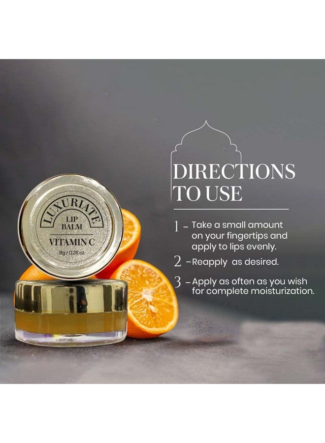 LUXURIATE Orange Vitamin C Lip Balm,Organic, Paraben & Sulphate Free Lip Gloss, Dry & Chapped Lips Care for Men & Women - 8 gm | Lip Balm - Image 4