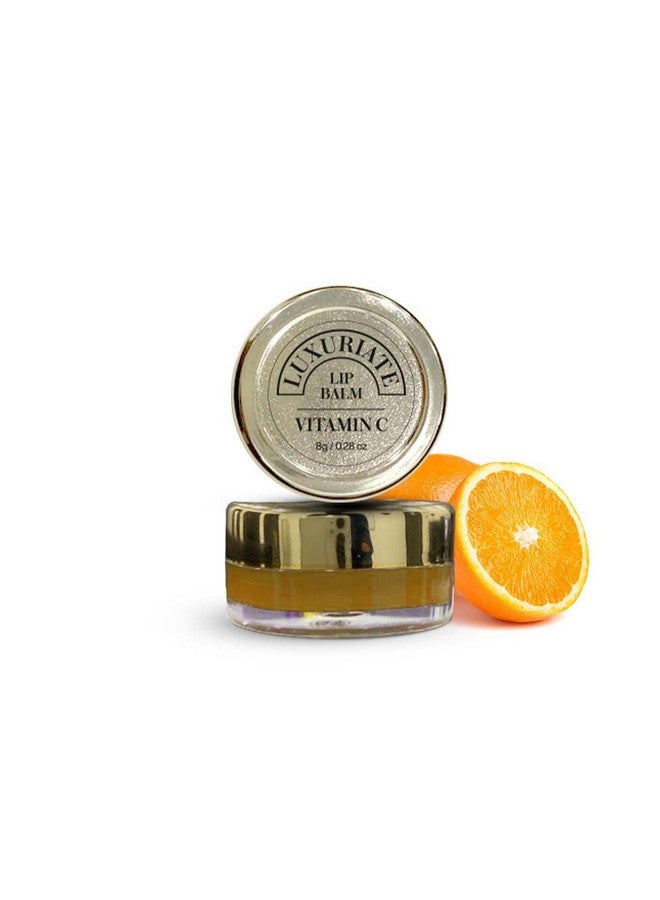 LUXURIATE Orange Vitamin C Lip Balm,Organic, Paraben & Sulphate Free Lip Gloss, Dry & Chapped Lips Care for Men & Women - 8 gm | Lip Balm - Image 1