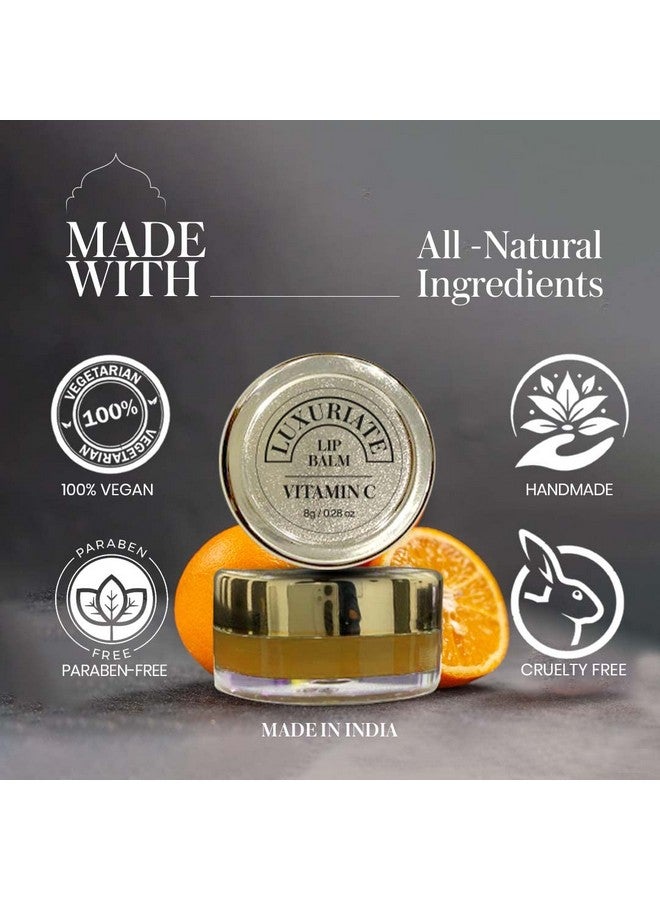 LUXURIATE Orange Vitamin C Lip Balm,Organic, Paraben & Sulphate Free Lip Gloss, Dry & Chapped Lips Care for Men & Women - 8 gm | Lip Balm - Image 3