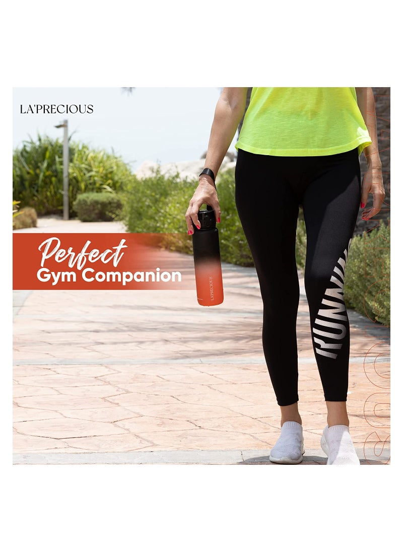 LA' PRECIOUS - LA' PRECIOUS 1L Water Bottle for Adults and Kids - USA Tritan Material Non-Toxic BPA Free - Fast Flow - Flip Top Leak Proof Lid and One Click Open - Image 1