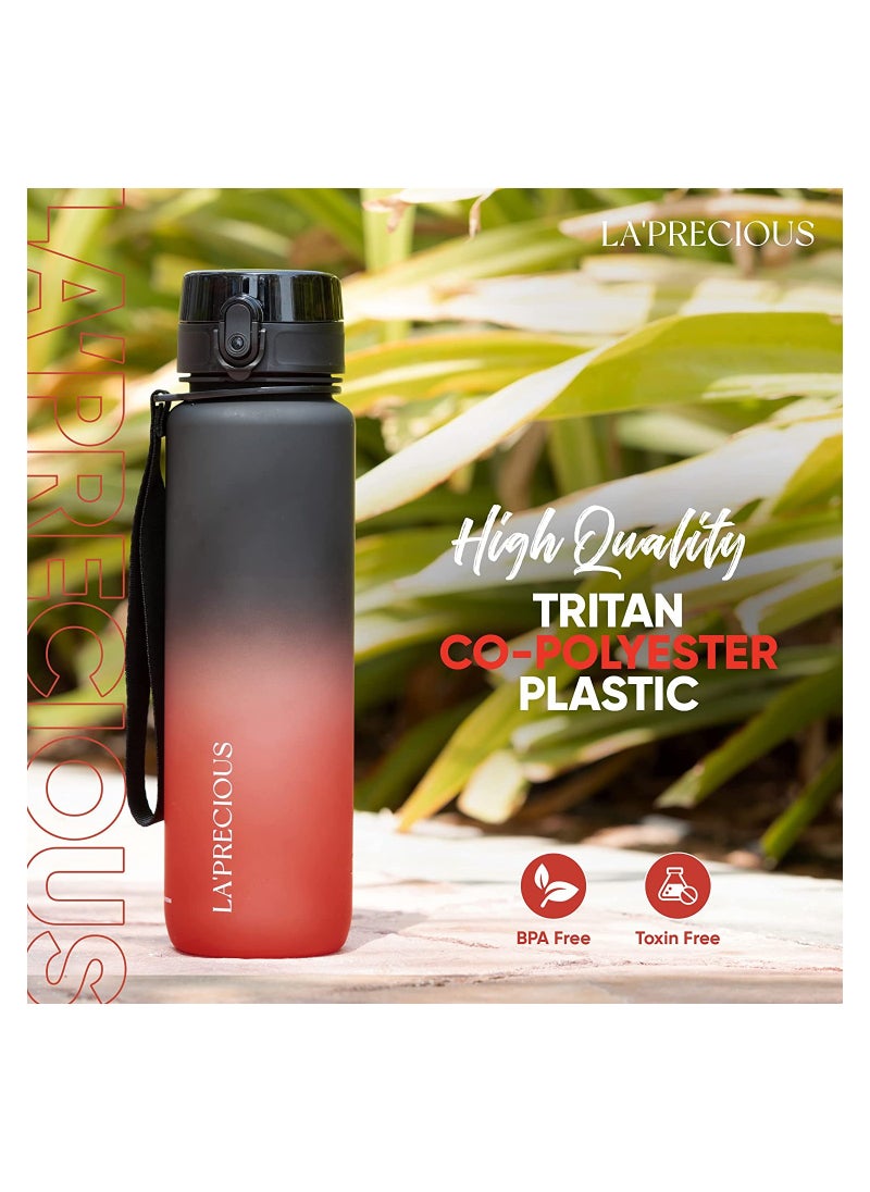 LA' PRECIOUS - LA' PRECIOUS 1L Water Bottle for Adults and Kids - USA Tritan Material Non-Toxic BPA Free - Fast Flow - Flip Top Leak Proof Lid and One Click Open - Image 1