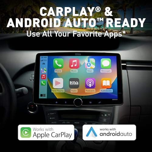 BOSS Audio Systems BCPA12 Single Din Car Stereo - Apple CarPlay, Android Auto, 12 Inch Touchscreen, Bluetooth, No DVD CD Player, Radio Receiver - Image 2