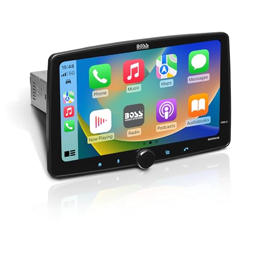 BOSS Audio Systems BCPA12 Single Din Car Stereo - Apple CarPlay, Android Auto, 12 Inch Touchscreen, Bluetooth, No DVD CD Player, Radio Receiver - Image 1
