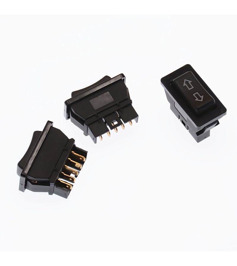 5pcs Black Double Pole Double Throw Car Rocker Switch Window Regulator Arrow - Image 5