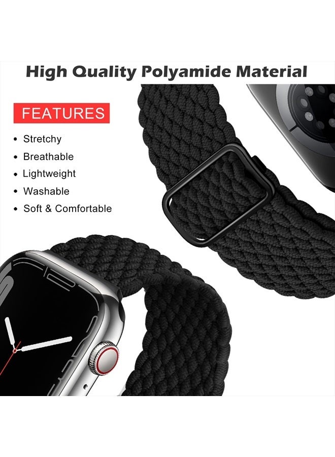 Qimela Stretchy Nylon Solo Loop Bands Compatible with Apple Watch Band 41mm 40mm 38mm for Women Men,Adjustable Elastic Braided Strap Sport Wristbands for iWatch Series 8 7 6 5 4 3 2 1 SE,Smoke Violet - Image 5