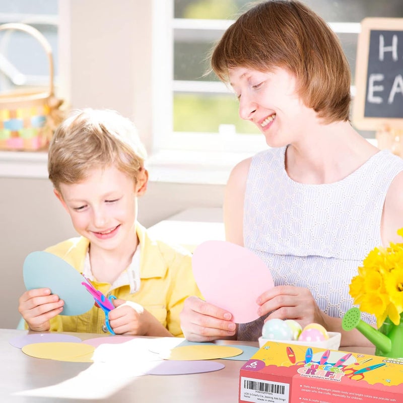 UCEC Craft Scissors - Decorative Edge, 6 Pack, Rainbow Color, Zig Zag Pattern, Scrapbooking & Fancy Scissors for Crafting - Image 2