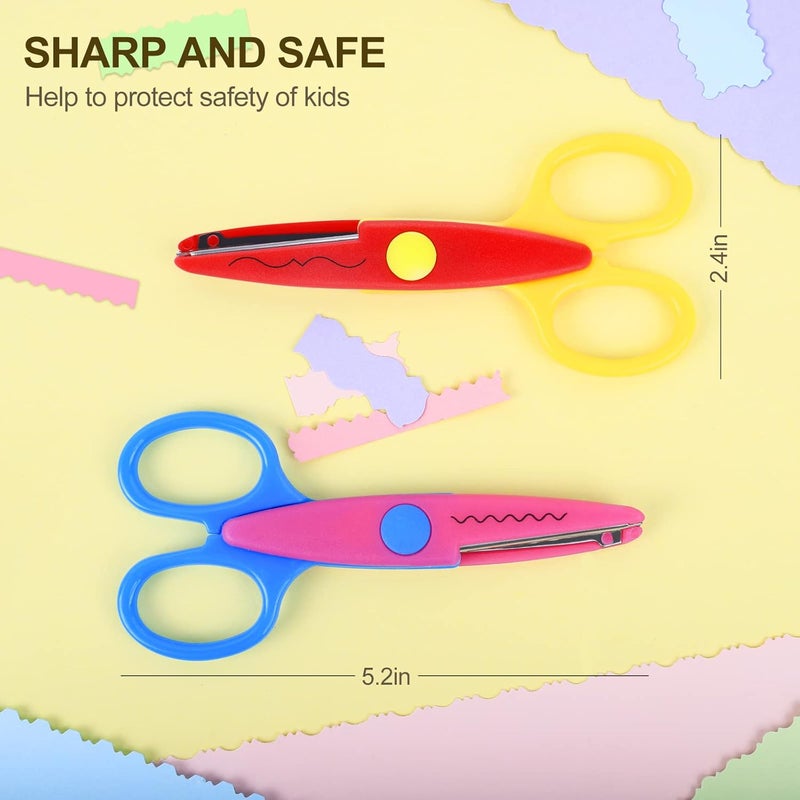 UCEC Craft Scissors - Decorative Edge, 6 Pack, Rainbow Color, Zig Zag Pattern, Scrapbooking & Fancy Scissors for Crafting - Image 5