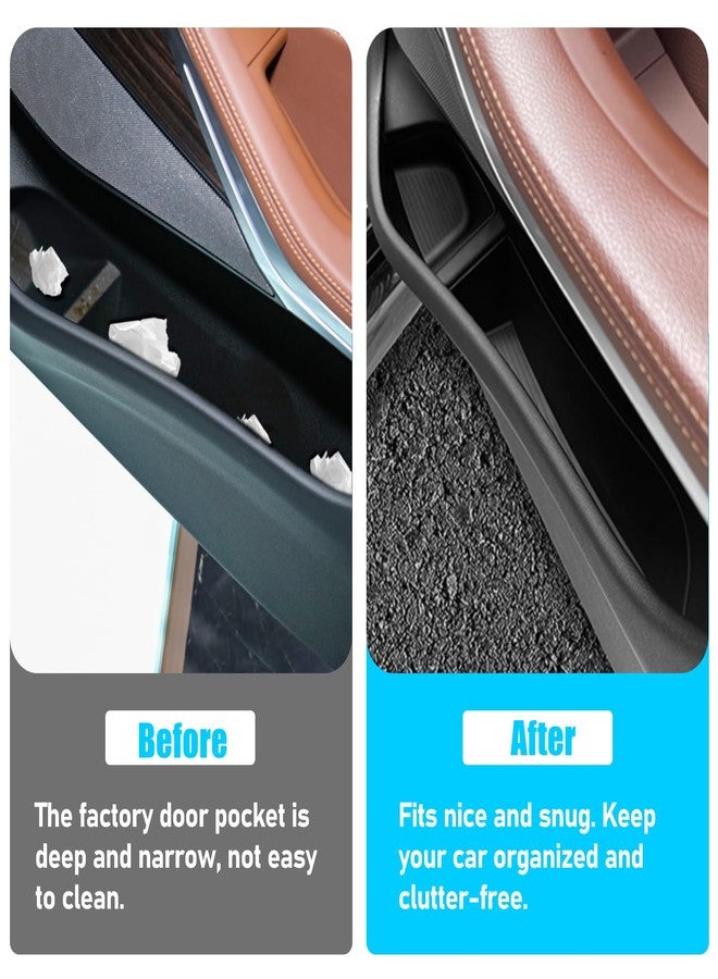 Jaronx Compatible with BMW Door Side Organizer X5 G05/X7 G07 2019-2024, 4PCS TPE Front Door Organizer Tray, Door Pockets Inserts Door Panel Insert Tray for X5 G05 Accessories X7 G07 Accessories - Image 3