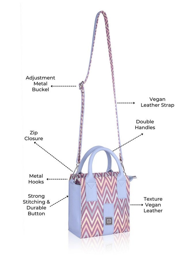 Texas TEXAS Bold Mini Women’s Premium Jute Box Sling Bag | Stylish Party Clutch with Card & Cash Pockets | Elegant Gift for Girls/Women (Lilac Charm)  - Image 4