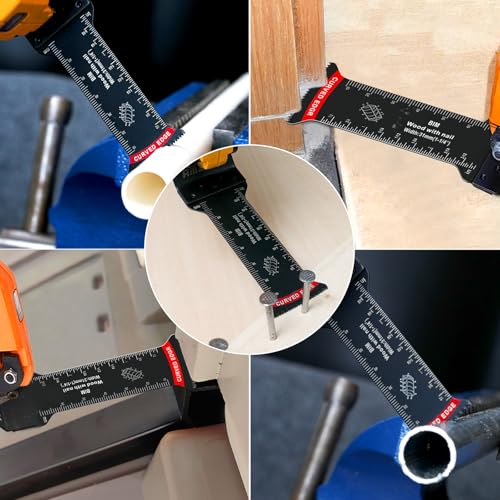 AMZWEI 30 Pcs Extra Long Bi-Metal Oscillating Tool Blades Metal Cutting, Curved Edge Multitool Blades for Wood with Nails, Wood, Plastic, Compatible with Dewalt Milwaukee Bosch Worx Ryobi (70MM) - Image 5