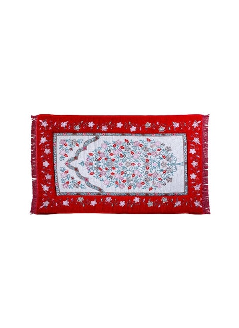 Memory Foam Prayer Mat Red And White 9.68 X 43.8 X 72.6 Cm Ht-01Rd