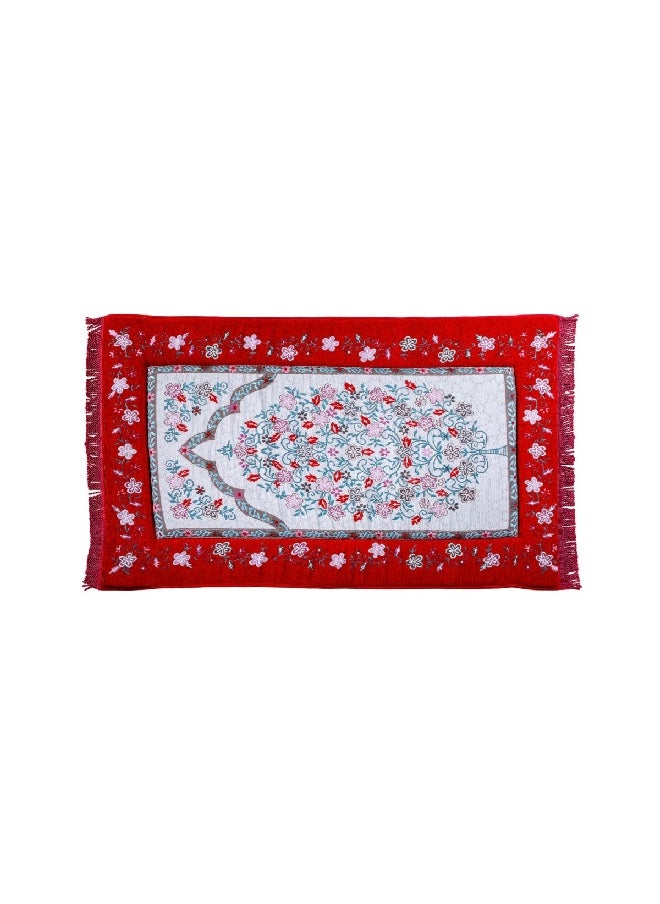 Memory Foam Prayer Mat Red And White 9.68 X 43.8 X 72.6 Cm Ht-01Rd