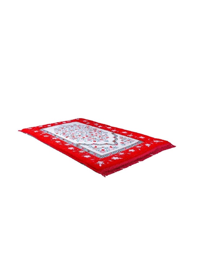 Memory Foam Prayer Mat Red And White 9.68 X 43.8 X 72.6 Cm Ht-01Rd