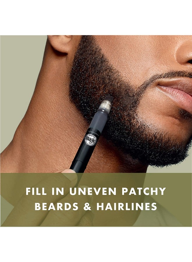 SoftSheen-Carson Magic Grooming Beard Filler Pencil Brush For Men, Waterproof, Fill In Patchy Beard & Cover Greys, Natural Black Shade, Black, 0.05 Fl Oz - Image 2