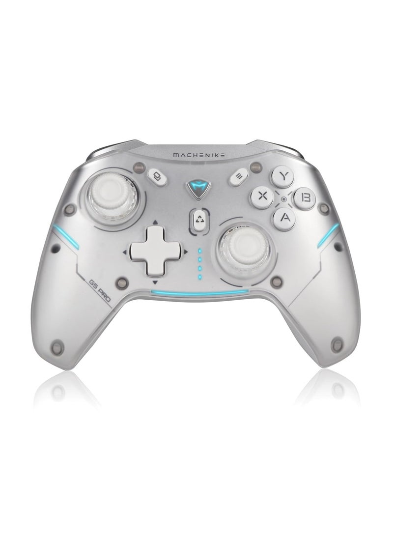 Machenike G5 Pro Switch Controller, USB/Bluetooth 5.0/2.4G, with Programmable ons, Joystick, Hall Trigger, Kaihua Micro Switch, Switch Remote Gamepad for PC, NS, iOS, Android, TV Box (White) - Image 2