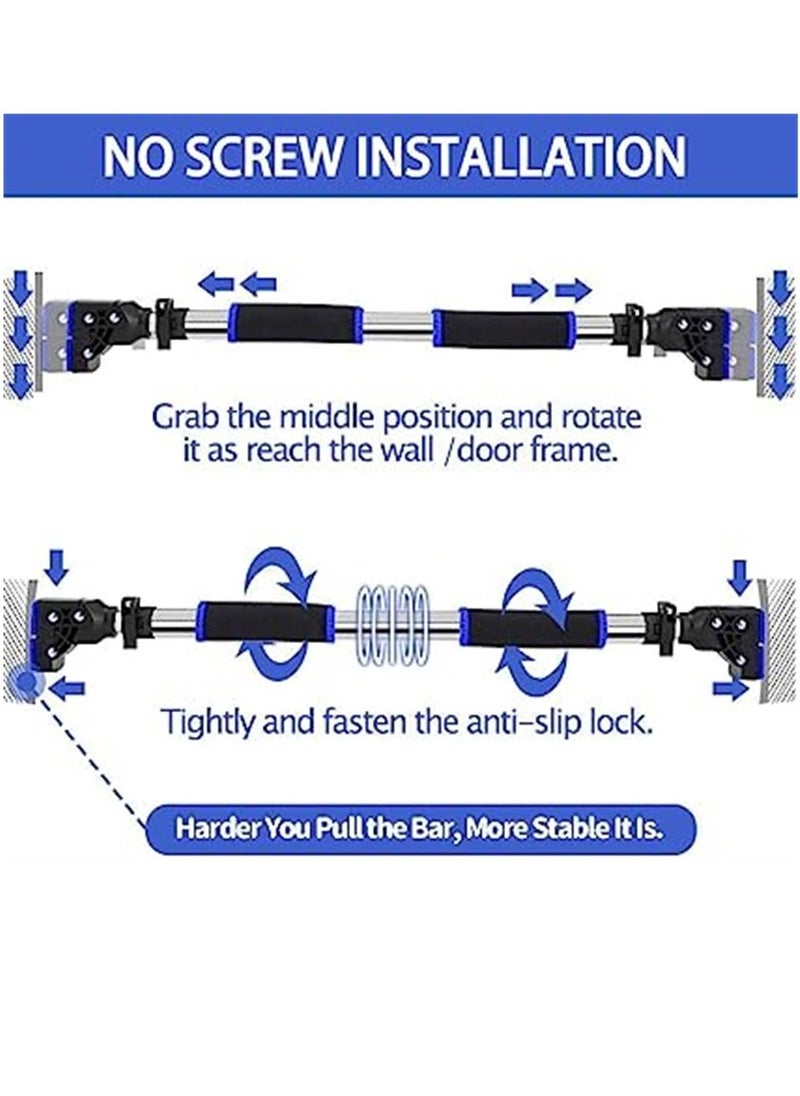 Pull Up Bar, Pullup Bar Door, Upper Body Workout Door Exercise Bar, Doorway Pull up Bar Without Screw Installation, for Door-Frame Over Door Pull-up Bar