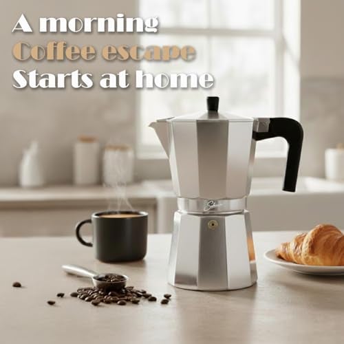 Solazzia 12 Cup Stovetop Espresso Maker Italian Moka Pot, Stove Top Cuban Coffee Maker, Greca Mocha Pot(Basic, 20 oz/600ml) - Image 3