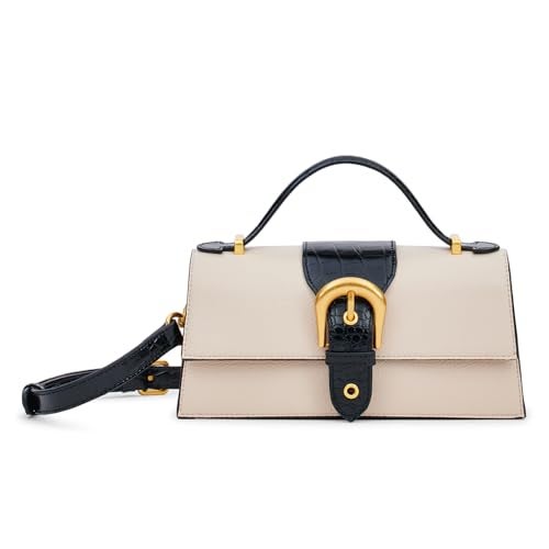 Miraggio Sabrina CrossBody Bag With Adjustable & Detachable Crossbody Sling Strap For Women (Ivory) - Image 1