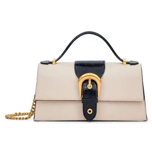 Miraggio Sabrina CrossBody Bag With Adjustable & Detachable Crossbody Sling Strap For Women (Ivory) - Image 5