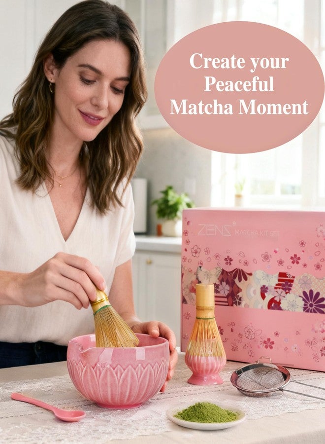 ZENS Lotus Matcha Whisk Set (Pink), Set 6 - Image 5