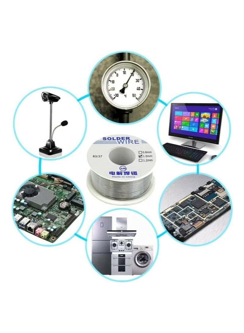 3Pcs Solder Wire For Electronic Soldering Tin Lead Rosin Core Solder Wire Wick Repairing Wires Circuit Board Jewellery 63 To 37 0.8MM - Image 3