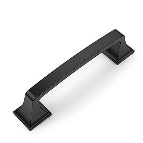 Amerdeco 10 Pack Matte Black 334 Inch96mm Hole Centers Kitchen Cabinet Pulls Hardware Kitchen Handles for Cabinets Cupboard Handles Drawer Pulls