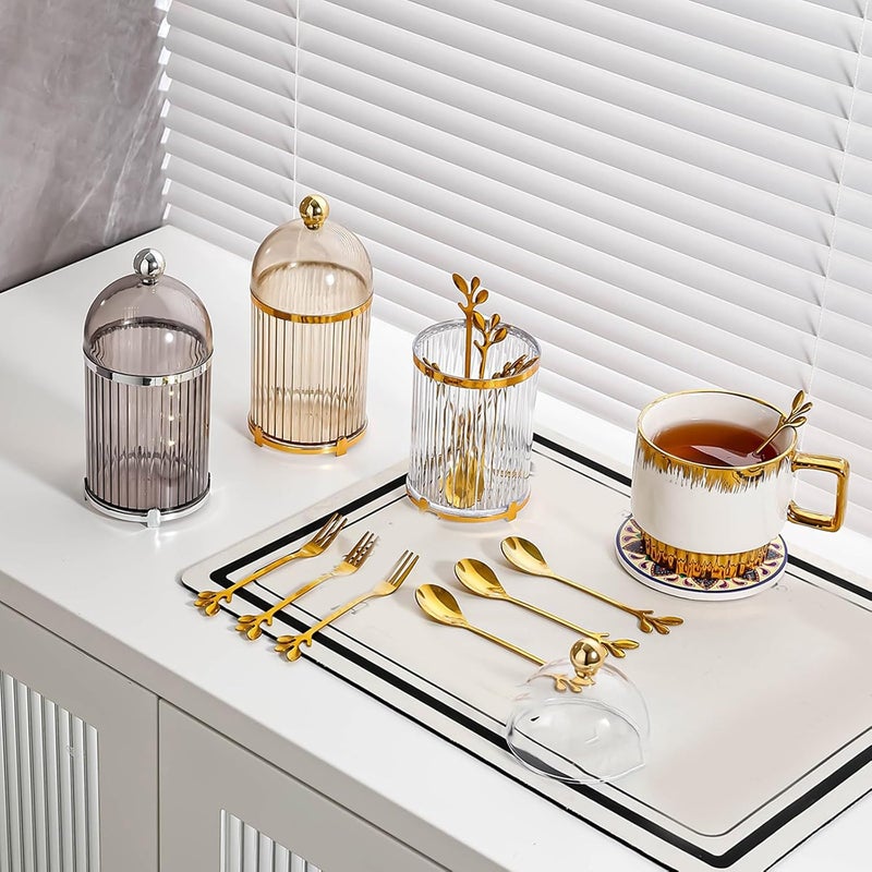 Instant order available stock XISAOK Dessert Fork Holder with Lid Tableware Storage Cup Elegant Utensils Organiser for Living Room and Dining Decoration Comfort grip All-item unified delivery Multi-purpose Medium weight Nationwide warehouse layout Priority based order prep Modern look Durable versatile substance Demand fit global economical quality Integrated local logistics Upgraded quality Multi-use well-engineered build Trusted all-purpose quality All user affordable trusted quality Multi-use upgraded craftsmanship Compact design Multi-goal comprehensive design Trendy flexible practical build Authorized haulage delivery Popular practical build Market diverse application fit Fast intercity distribution KSA local stock Ready post purchase fulfill - Image 4