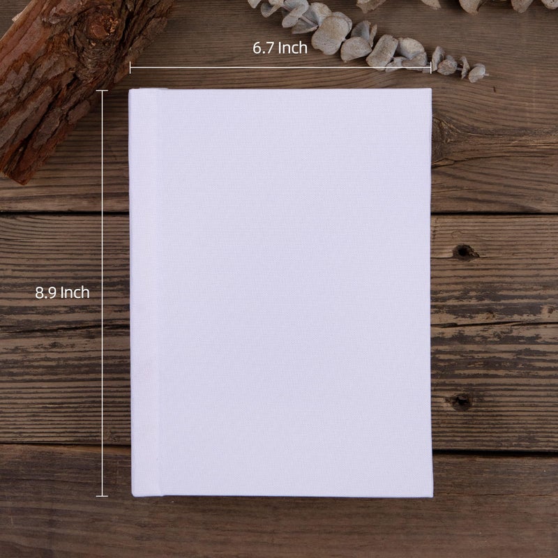 Pssoss Small 4x6 Photo Album with Writing Space Holds 20 Photos Ideal for Wedding Theme-Album and Baby Photo Album (White) - Image 2