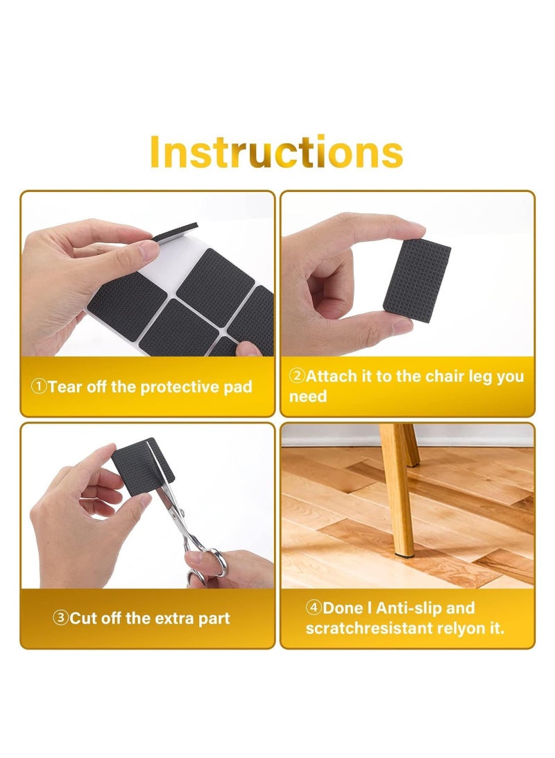 48pcs الأثاث وسادة ، ذاتية اللصق المطاط والأثاث حامي ، 46mm المضادة للانزلاق الأثاث وسادة ، 4mm سميكة المضادة للخدش وسادة مكتب الرئاسة ، وما إلى ذلك ، يمكن أن تقلل من الضوضاء - Image 3