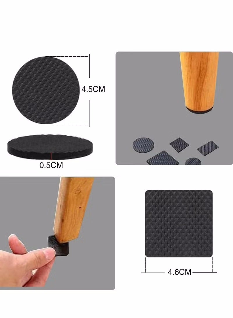 48pcs الأثاث وسادة ، ذاتية اللصق المطاط والأثاث حامي ، 46mm المضادة للانزلاق الأثاث وسادة ، 4mm سميكة المضادة للخدش وسادة مكتب الرئاسة ، وما إلى ذلك ، يمكن أن تقلل من الضوضاء - Image 5