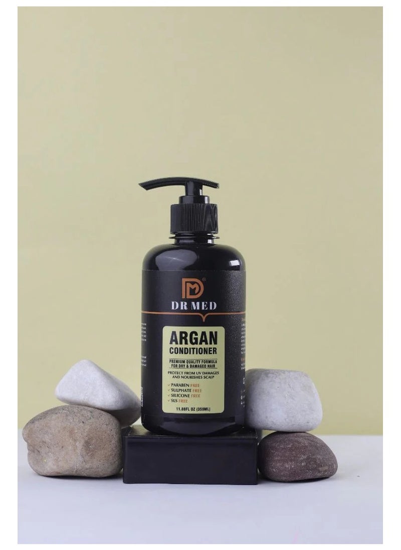 DR MED Argan Infused Hair Care Set: Nourishing Shampoo & Conditioner Duo - (pack of 2) 350ML