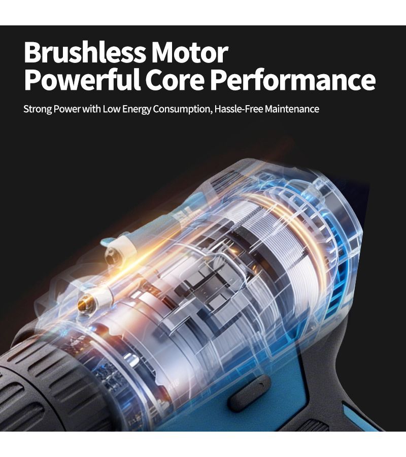 Cordless Drill Without Battery Variable Speed 21 Position Clutch 1850 RPM Led Light Home Diy Assembly Compatible With Makita 18v Tool Only - Image 5