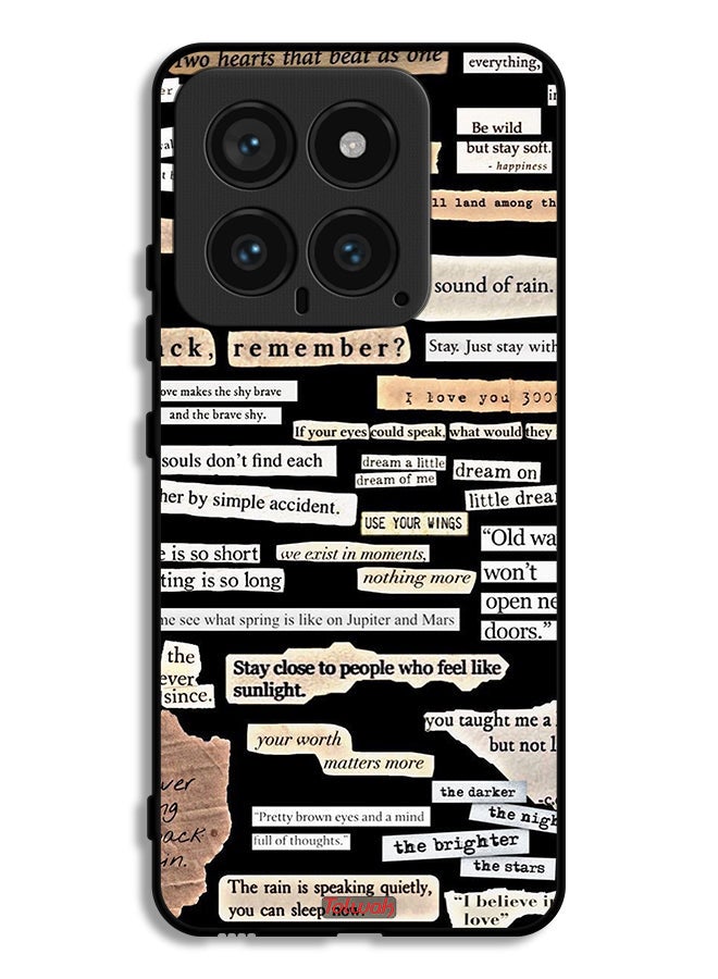 Tolwak Xiaomi 14 Protective Case Cover Quotes Stickers - Image 1