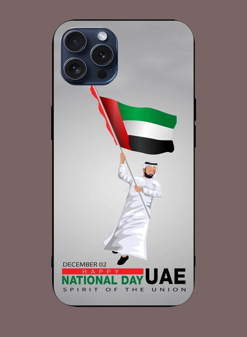 Service Zone Protective Mobile Back Cover Happy UAE National Day For iPhone 15 Pro - Image 2