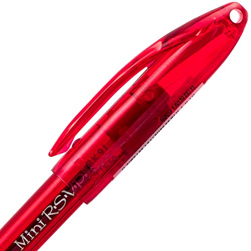 Pentel RSVP Mini Ballpoint Pen, (1.0mm) Medium Line, Red Ink, 12 pack (BK91MNB-B) - Image 4