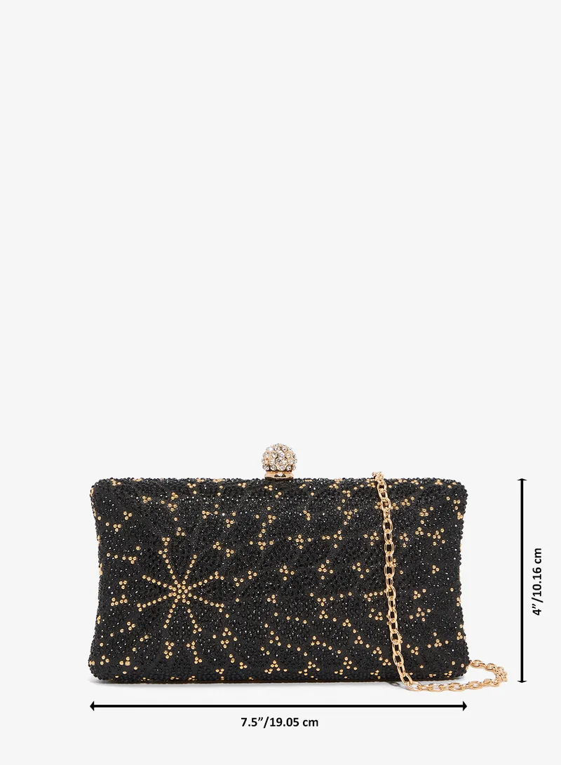 Khizana Black Gold Accent Printed Detailed Bag for Women | Best Price UAE