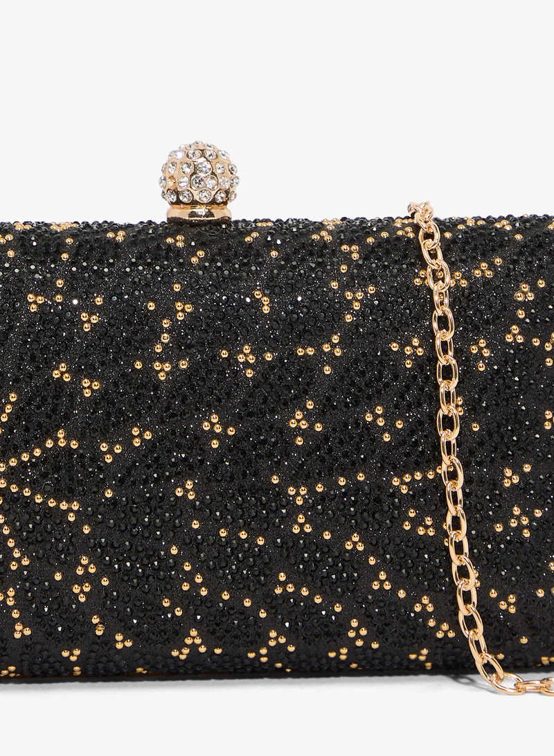 Khizana Black Gold Accent Printed Detailed Bag for Women | Best Price UAE