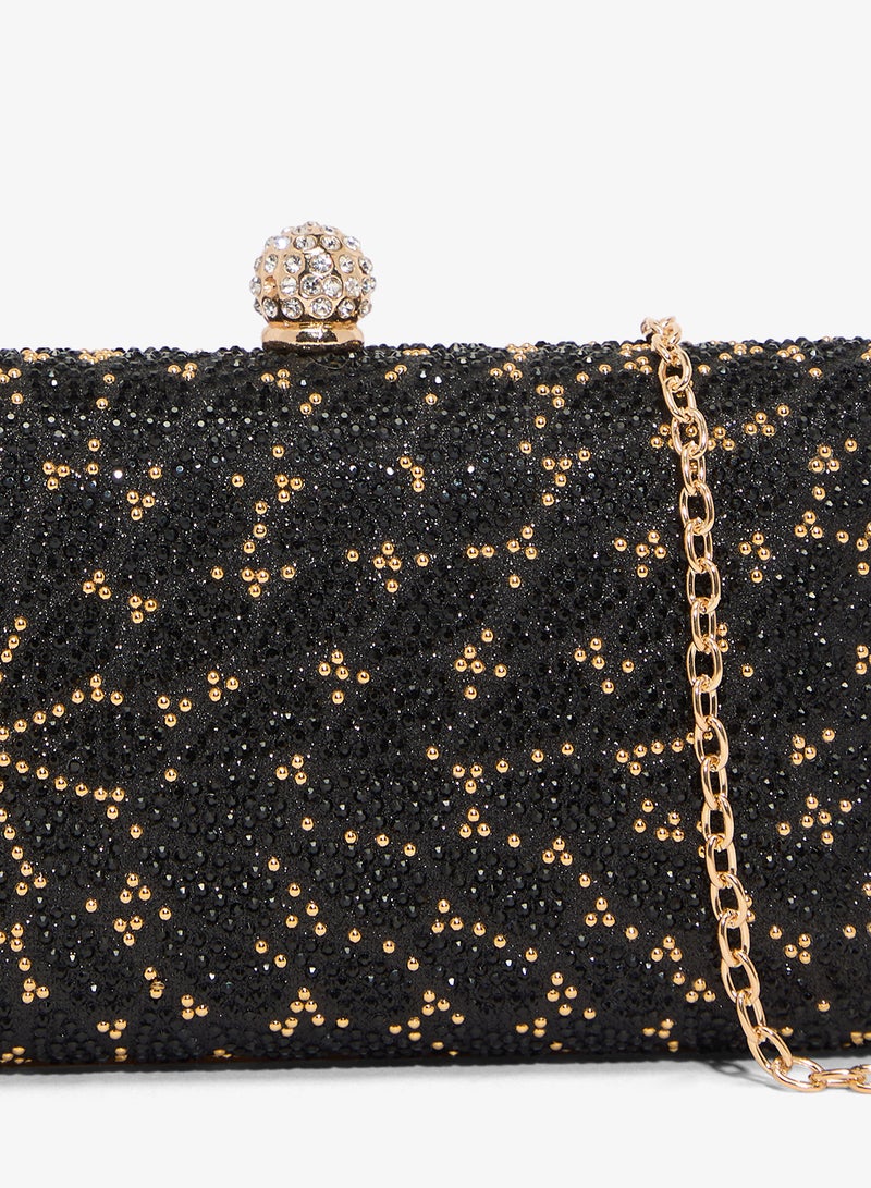 خزانة حقيبة مطبوعة بتفاصيل ذهبية - Image 3