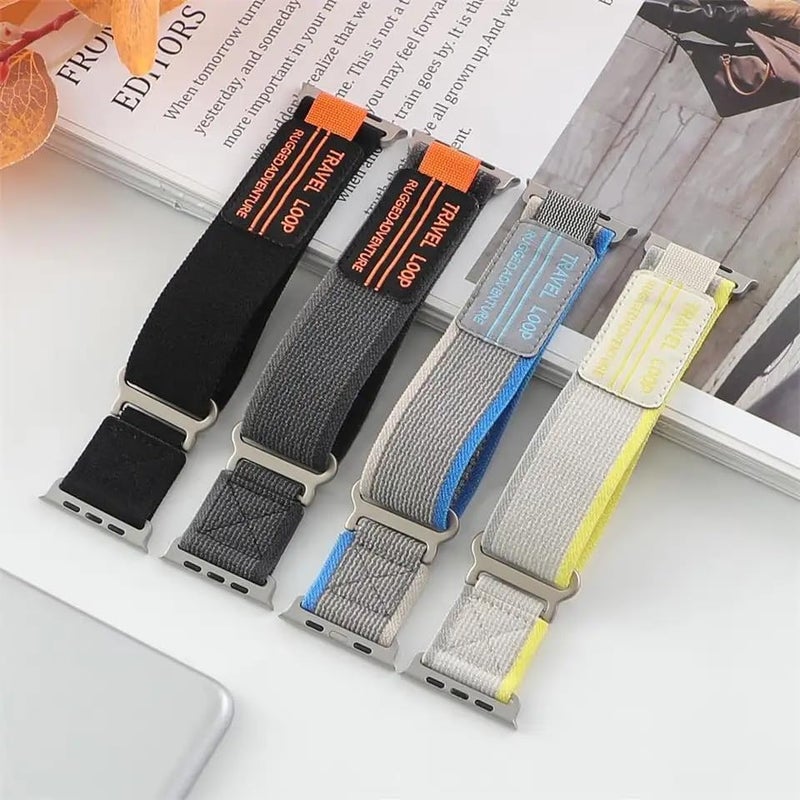Printme Designer Sports Trail Loop Band Compatible with Apple Watch 49 mm, 45 mm, 44 mm, 42 mm, Adjustable Strap Compatible for iWatch Series Ultra, SE, SE 2, Series 3,4,5,6,7,8 (Green) - Image 5