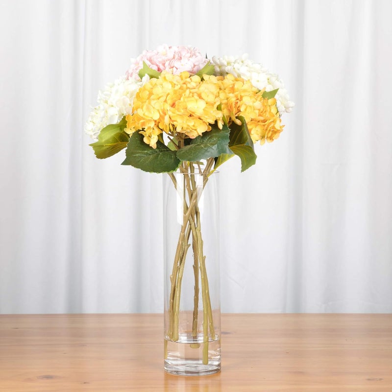WGVI Cylinder Vase, 4" W x 14" H, Floral Container, Flower Vase, Glass Candle Holder Centerpiece Planter Terrarium for Wedding Center Pieces, Home Accent Decor, Clear, 1 Piece - Image 5
