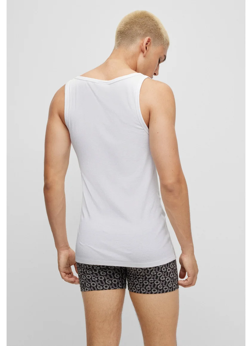 هوجو Two-pack of stretch-cotton tank tops with logo
