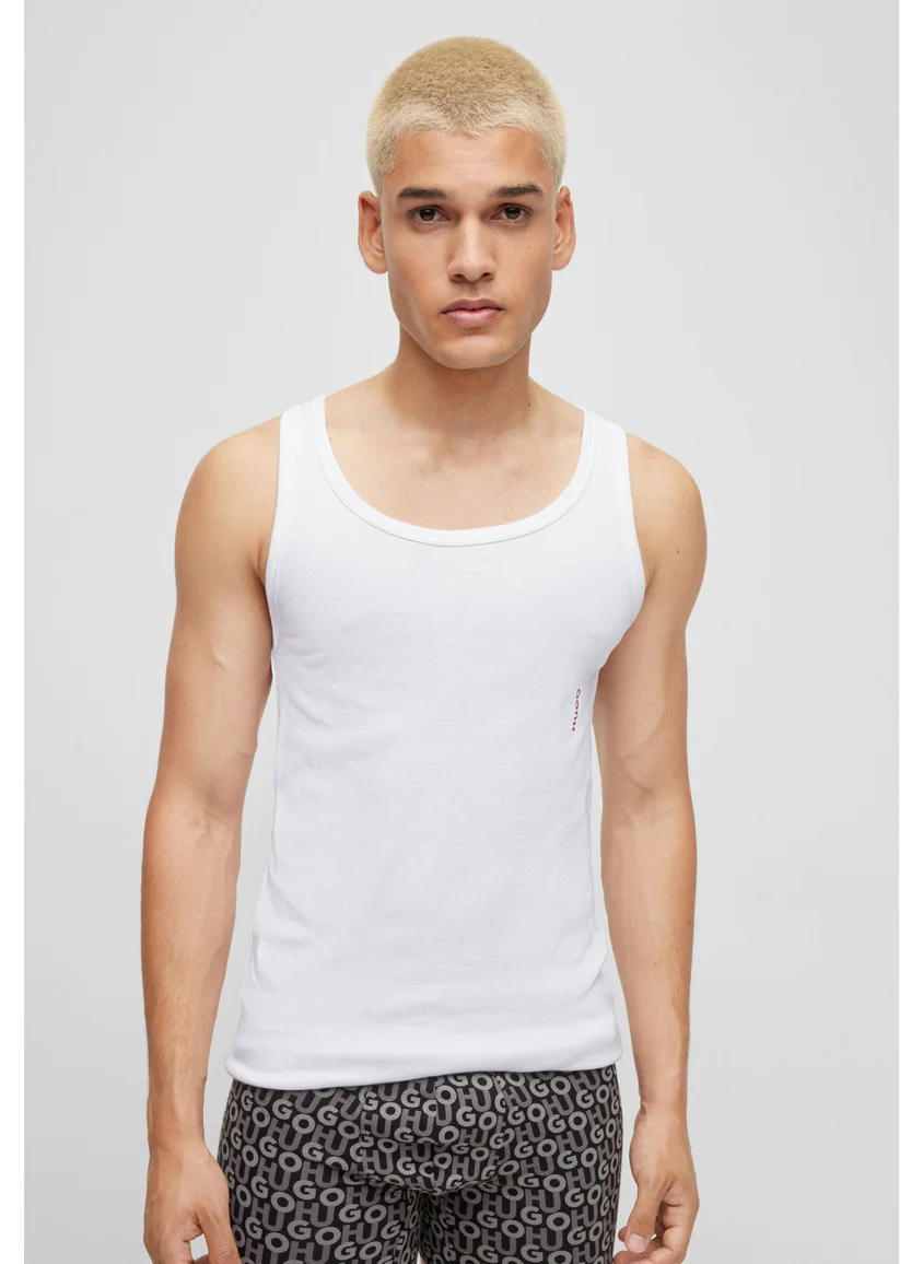 هوجو Two-pack of stretch-cotton tank tops with logo