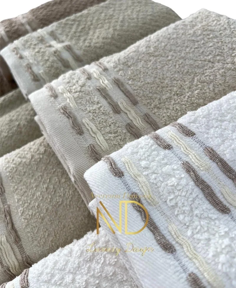Nevresim Dünyası Basic Beige 4-Piece 50 x 90 cm Towel Set