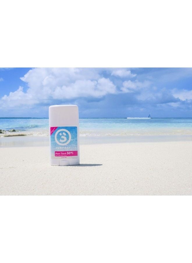 surface sun systems Surface Sheer Touch Body Sunscreen Stick - Reef Friendly, Ultra-Light & Clean Feeling, Broad Spectrum UVA/UVB Protection, Cruelty & Paraben Free, Maximum Water Resistant(80 min) - SPF 50 1.5oz  - Image 3