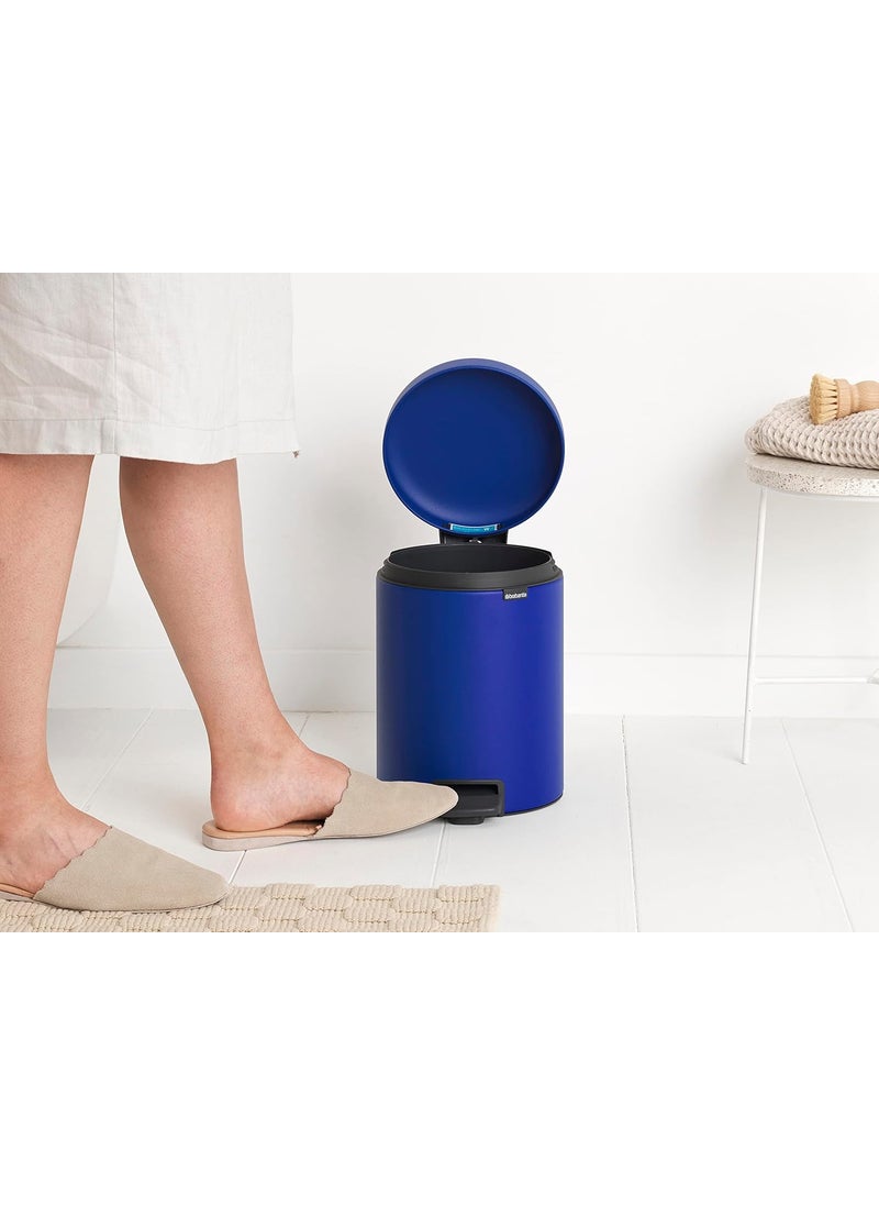 brabantia Brabantia Pedal Bins NewIcon Pedal Bin 5 litre Plastic Bucket Mineral Powerful Blue  - Image 5