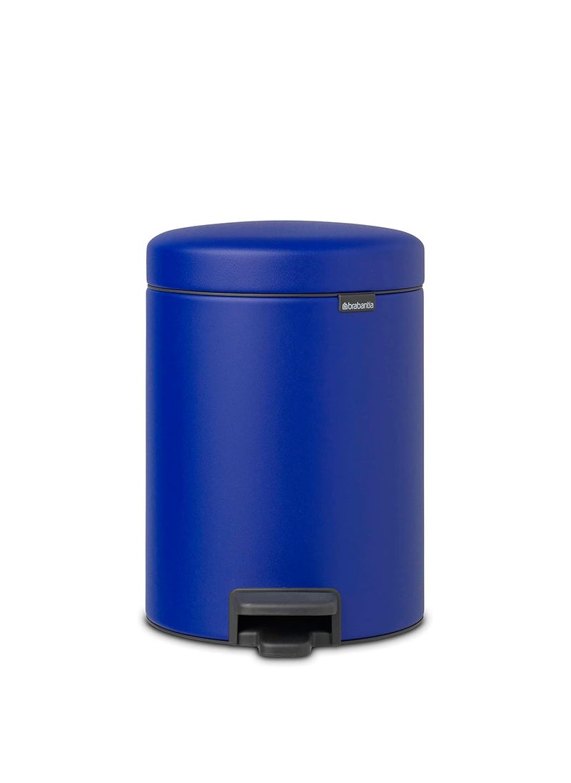 brabantia Brabantia Pedal Bins NewIcon Pedal Bin 5 litre Plastic Bucket Mineral Powerful Blue  - Image 1