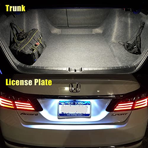 ENDPAGE 14-Pieces Accord LED Interior Light Kit for Honda Accord 2013 2014 2015 2016 2017 2018 2019 2020 2021 2022 White 6000K Interior LED Lighting Package + License Plate Lights, Install Tool - Image 5